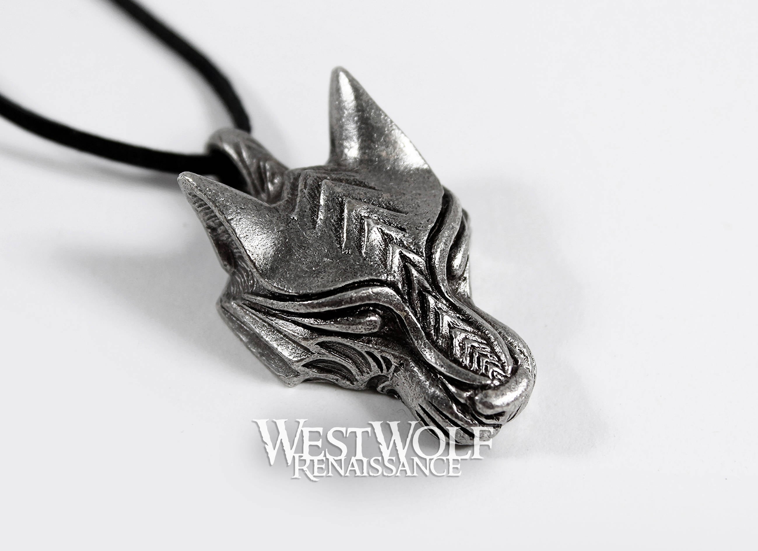 Silver Viking Wolf Head Pendant – West Wolf Renaissance