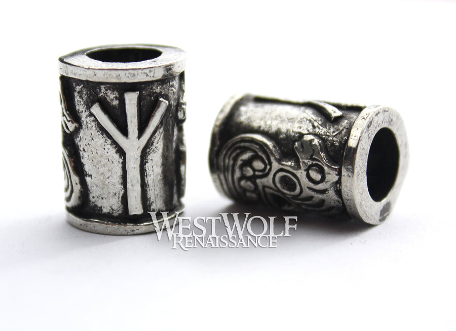 Viking Beads with Norse Runes for Jewelry or Beards/Hair/Dreadlocks