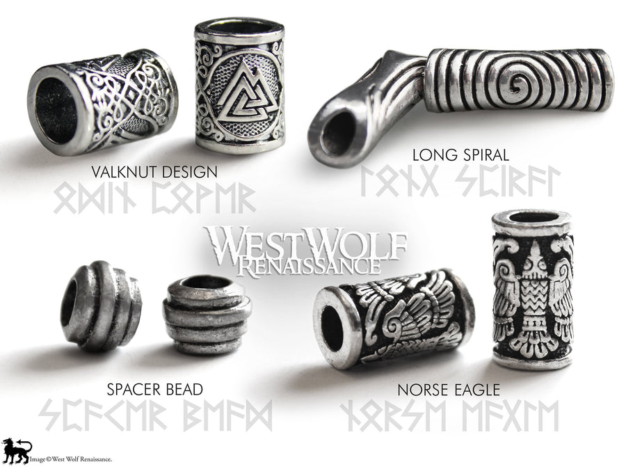 Silver Viking Jewelry / Beard Beads