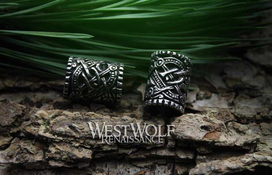 Large Silver Viking Beard Beads – West Wolf Renaissance