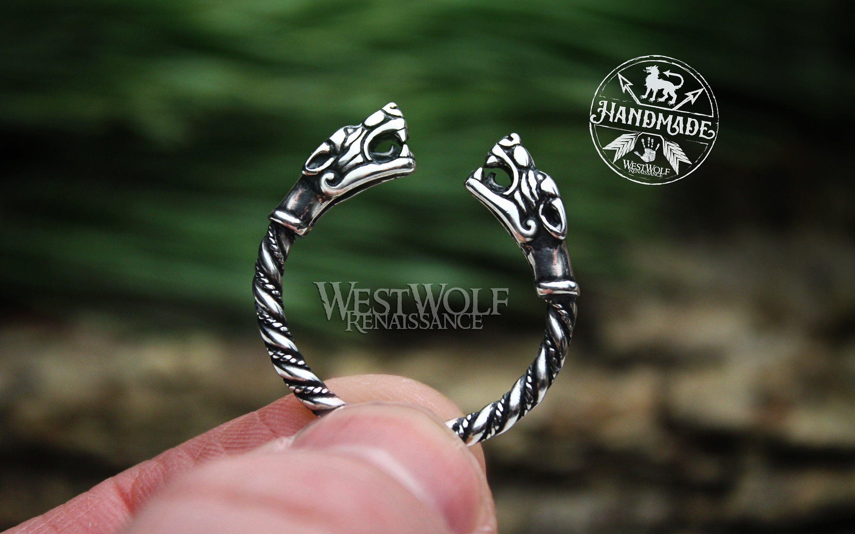 Viking Fenrir Wolf Head Ring - Made of 925 Sterling Silver – West 