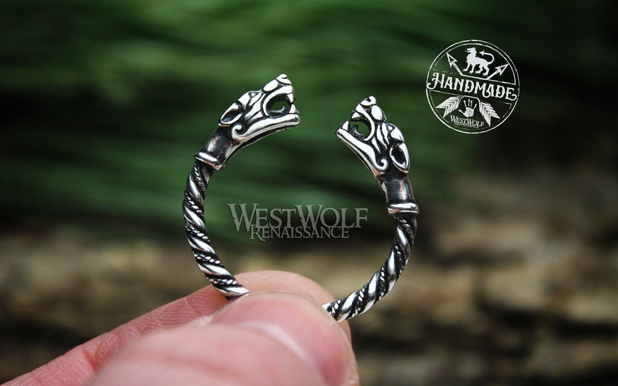 Viking Fenrir Wolf Head Ring - Made of 925 Sterling Silver