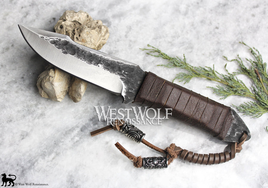 Hand Forged Viking Knife, Dagger, Blade, Hunting Knife - 5.5 Cutting – Old  West Iron