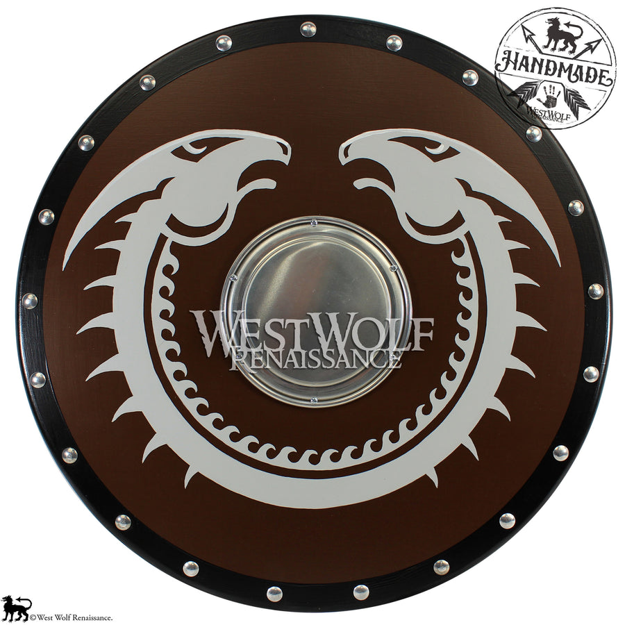 Round Viking Dragon Shield - Standard Version