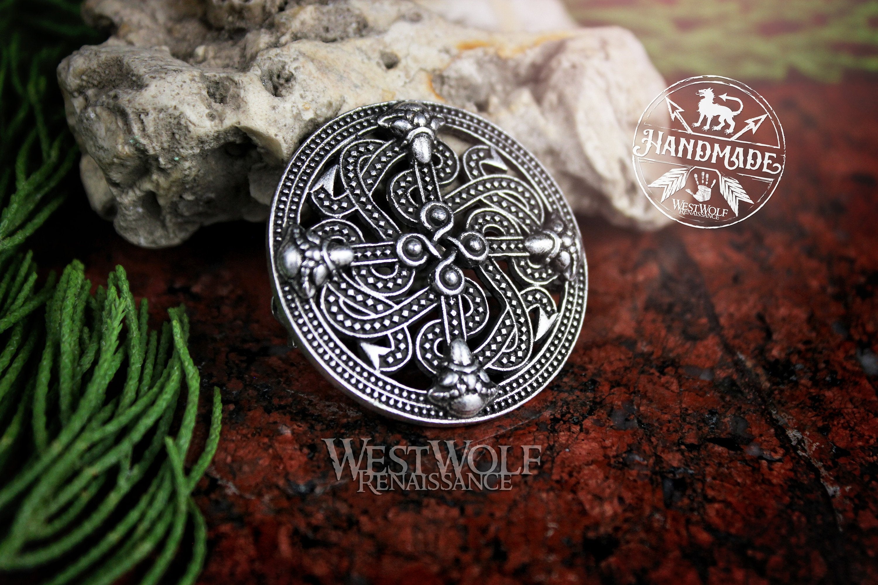 Viking Borre Style Knotted Cross Brooch or Pin – West Wolf Renaissance