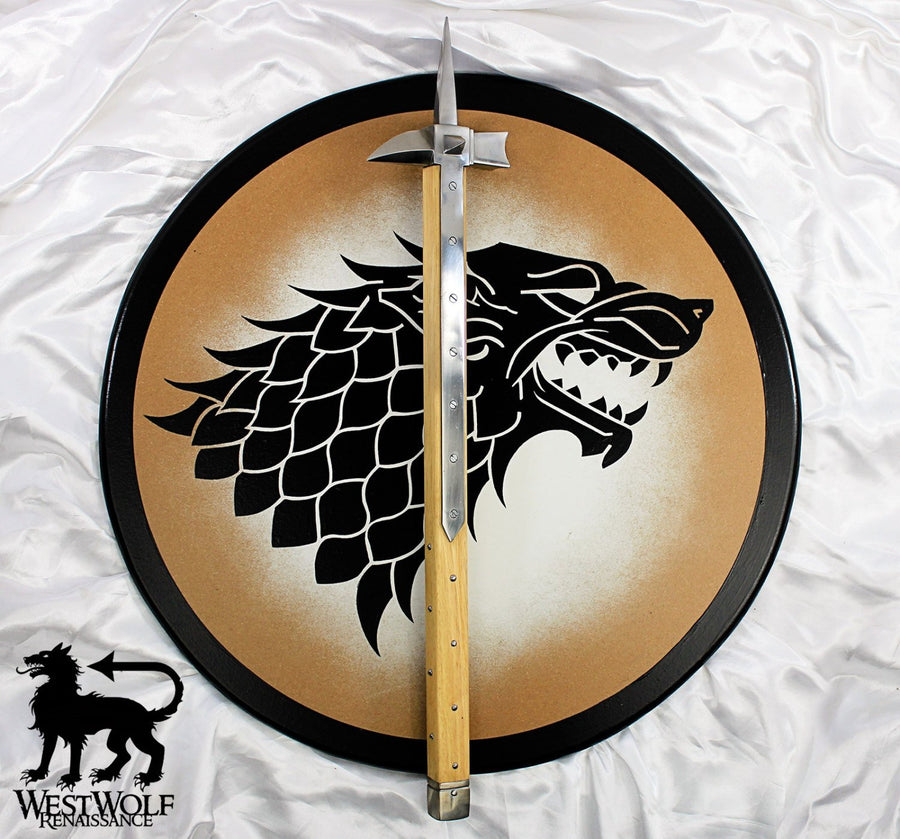 Black Direwolf Shield of House Stark