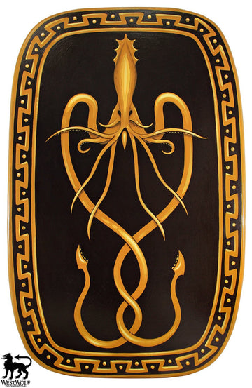 Kraken Shield of House Greyjoy -- Ironborn War Shield -- Game of Thrones