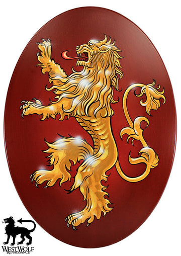 Lion of Lannister Oval War Shield -- Game of Thrones