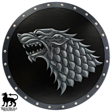 Direwolf Shield of House Stark - Elite War Shield - Game of Thrones