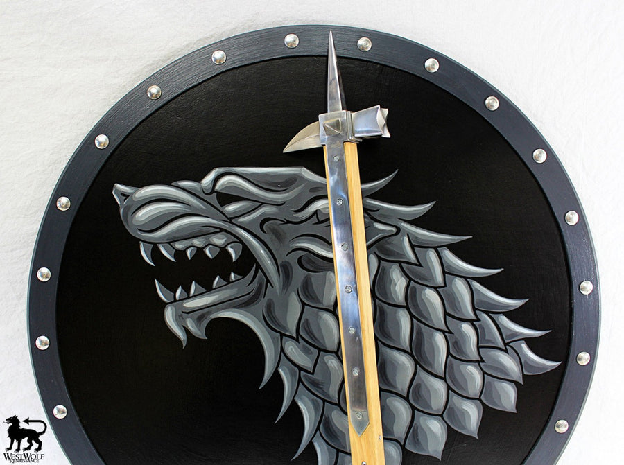 Direwolf Shield of House Stark - Elite War Shield - Game of Thrones